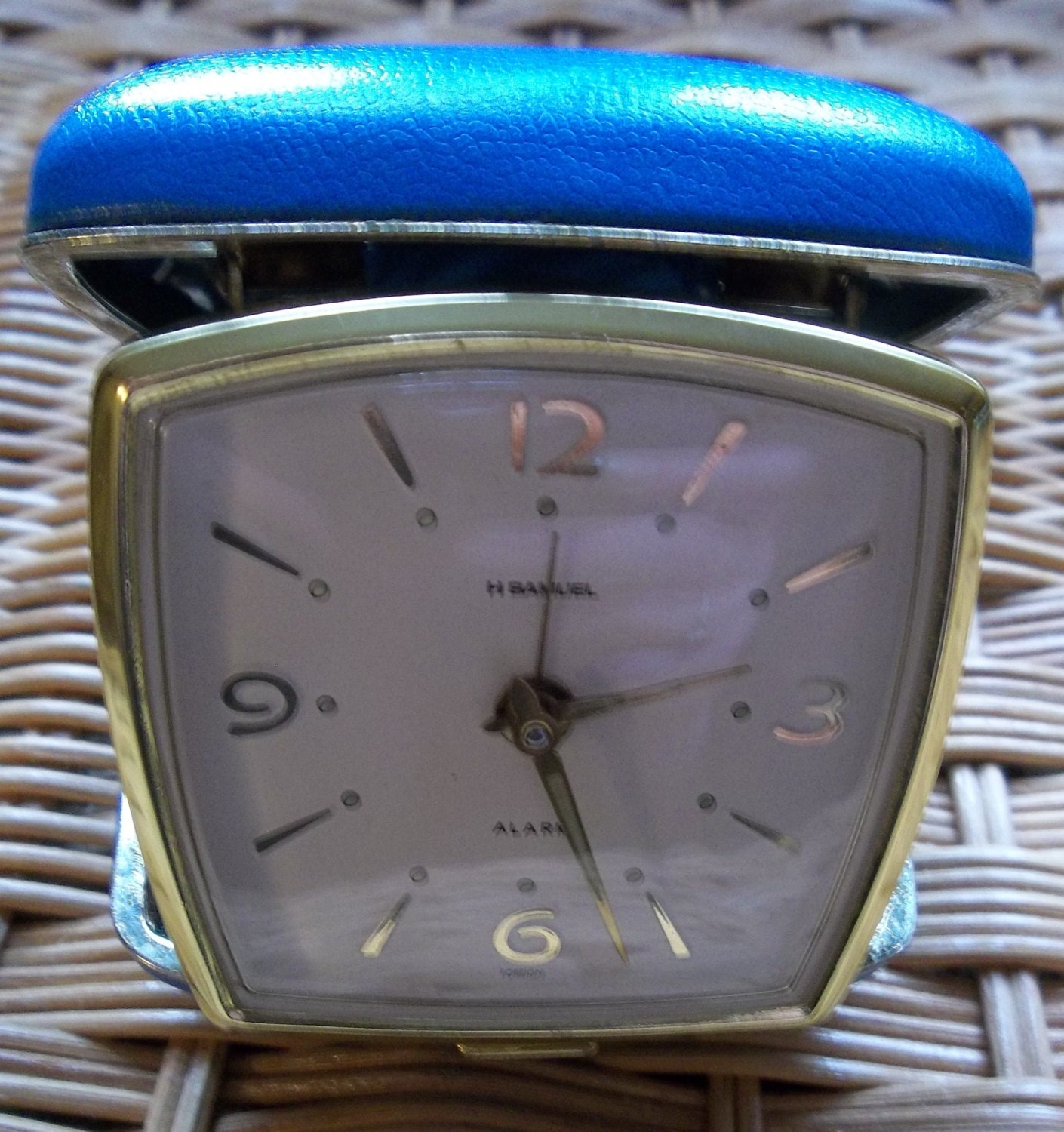 Beautiful H. Samuel 1950s travel clock.