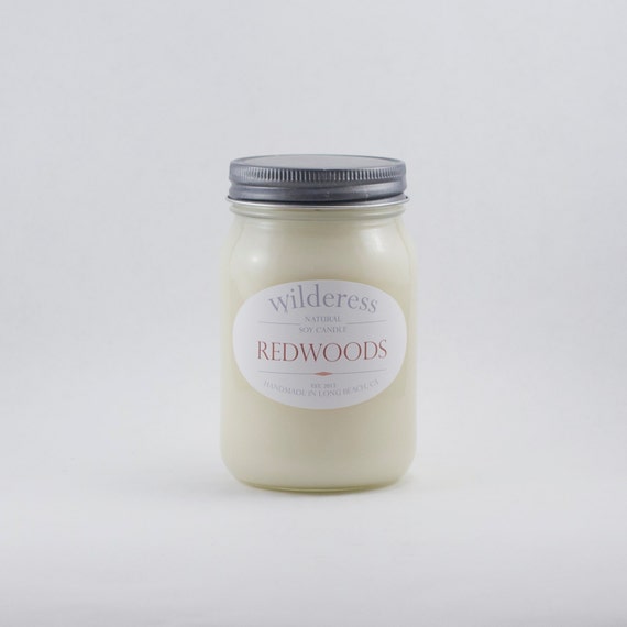 Redwoods 90 Hour Natural Soy Candle by Wilderess