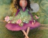 little needle felted Flower Fairy 6"