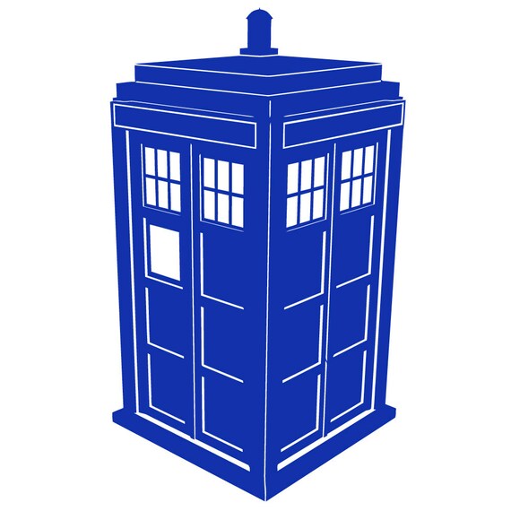 Doctor Who Blue Tardis decal sticker Single by Vaultvinylgraphics