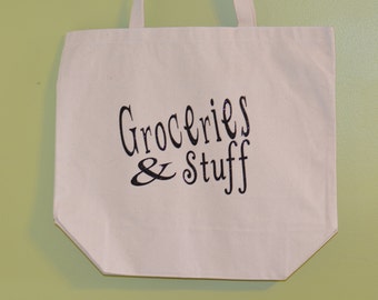 Groceries and Stuff Canvas Tote Bag