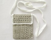 The smallest handbag ever. Women Knitted Bag  Stylish gift  Spring bag Gray handbag