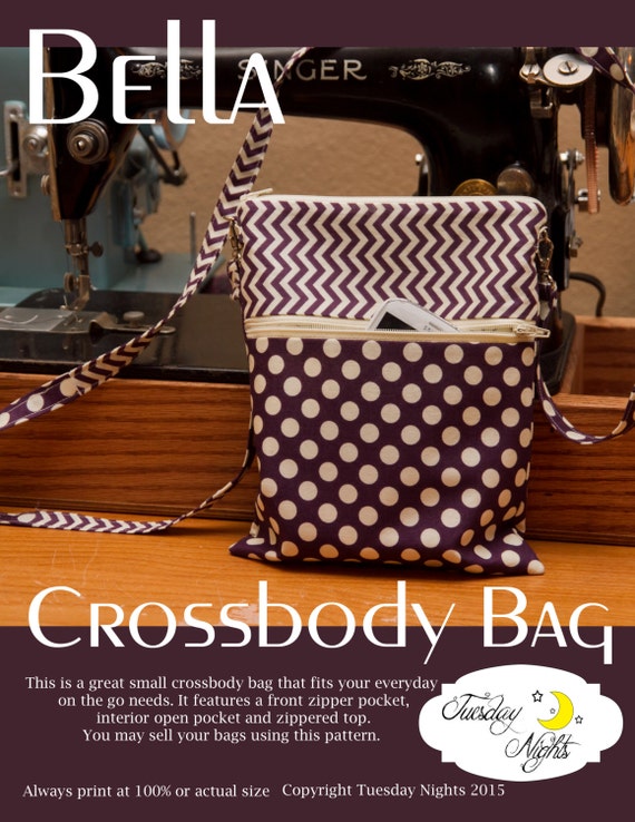 Bella Small Crossbody Bag Purse Pattern PDF by TuesdayNights