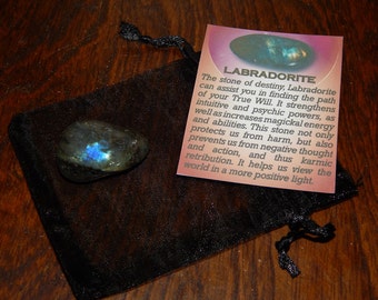 GENUINE LABRADORITE - Genuine Rough or Tumbled Labradorite - 1+ Inch Gemstones - Metaphysical Crystals - Reiki - Gemstone Collections