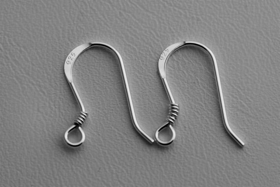 Items similar to Sterling Silver Fish Hook Earrings (925) on Etsy