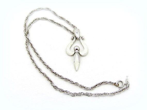 Crown Trifari Silver Necklace Long Necklace by TreasureTrovebyTish