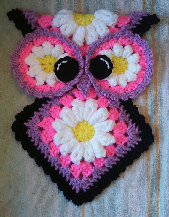 crochet pattern potholder heart free 3ThreadinBettys by only Miss Owl Daisy Crochet Pattern Potholder