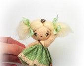 Miniature doll - Cloth doll - Soft sweet doll - 4 inch (10 cm) Rada