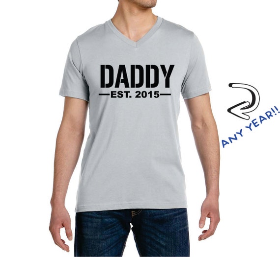 Daddy Est. Funny Shirt. New Dad Tee. Daddy By Lollipopclothing