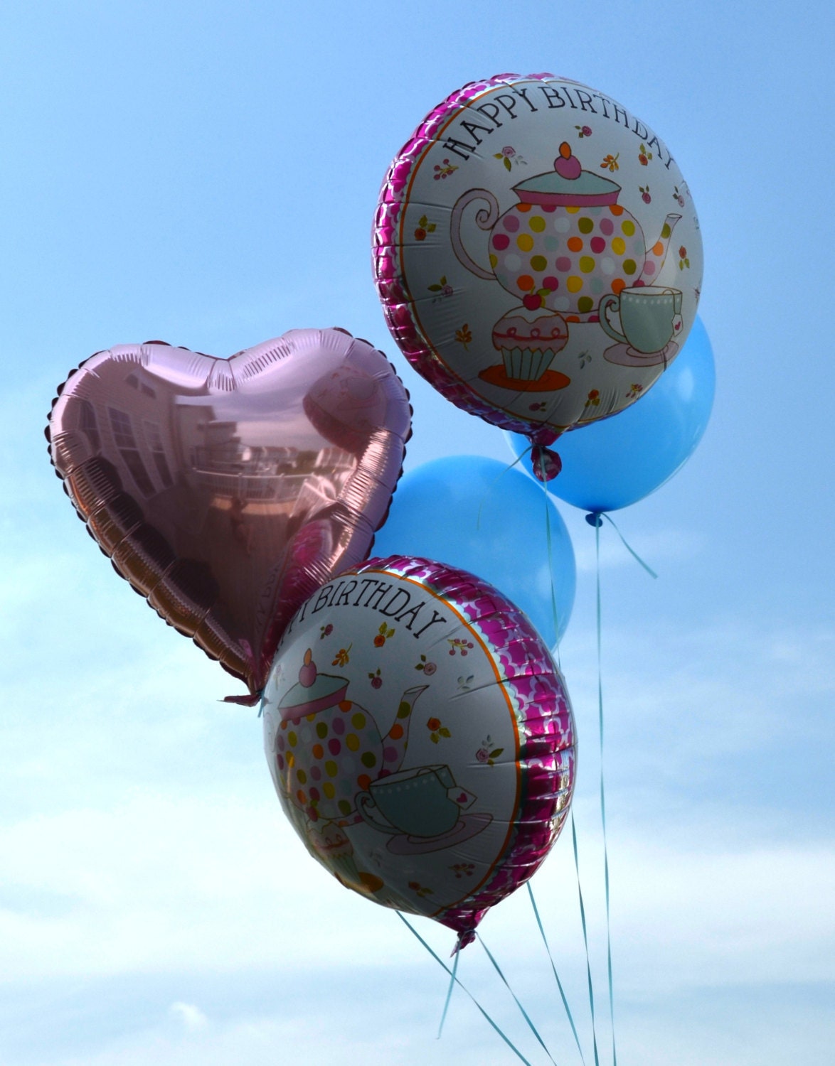 Tea Party Balloon Bouquet tea party birthday girl by HootAndAnnee