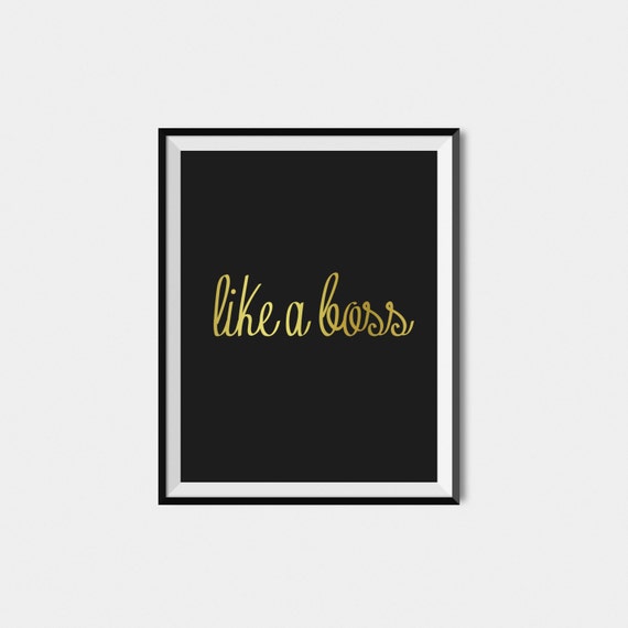 PRINTABLE Art Like a Boss Typography Art by WishfulPrinting