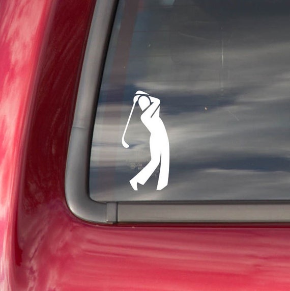 Golfer Golf Swing Golfing window Decal Sticker. Extra Decal