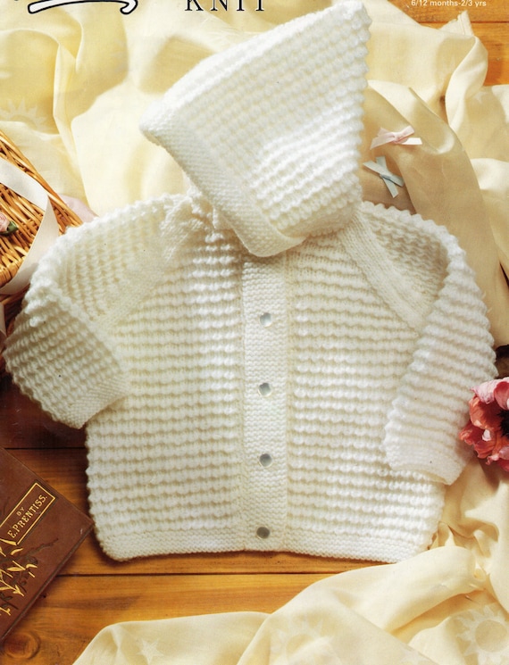 Baby Knitting Pattern baby hooded jacket baby hooded cardigan