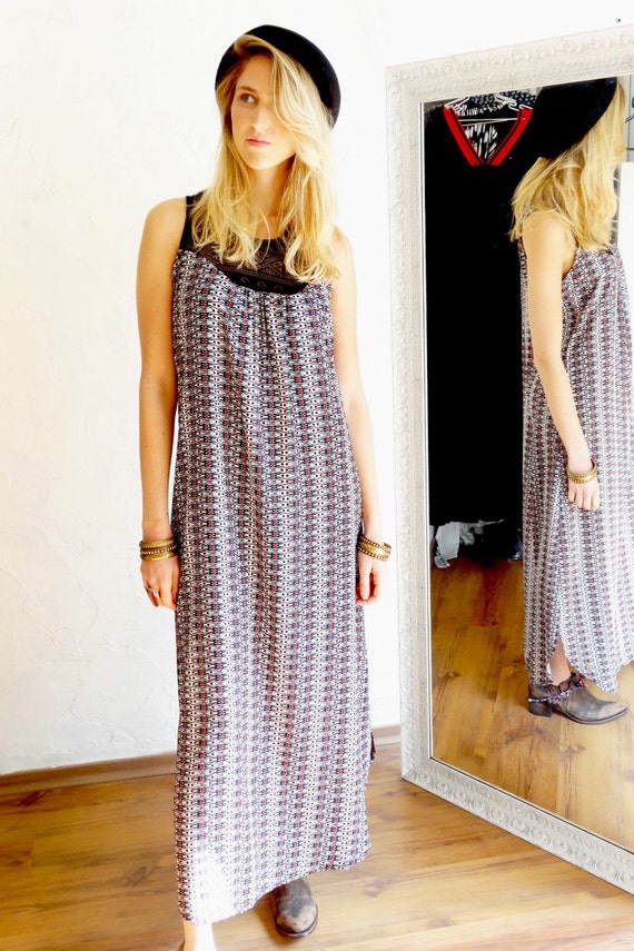 ON SALE Women's Maxi Dresses, Tribal Print Dress, Evening Summer Dress ...