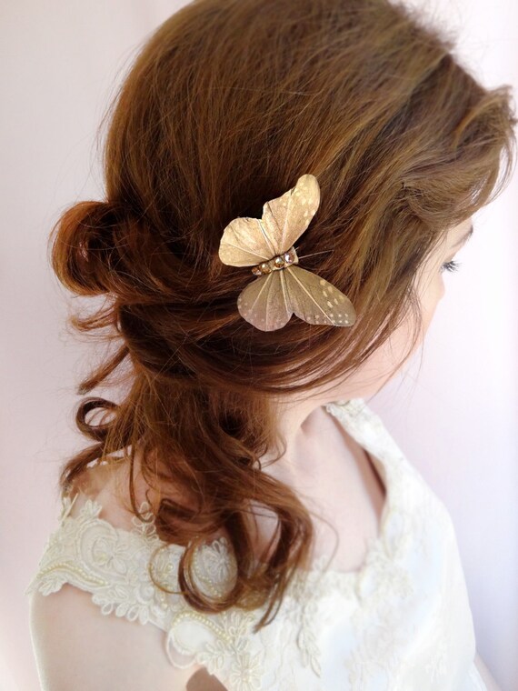 butterfly hair pin bridal hair pin womens hair clips