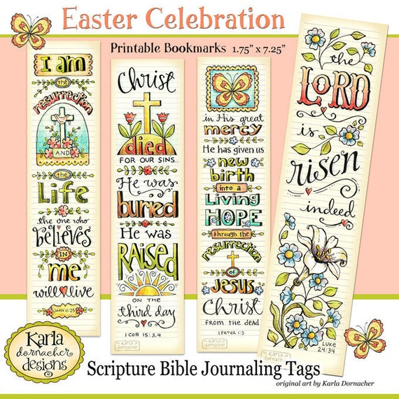 easter bible bookmarks full color bible journaling tags