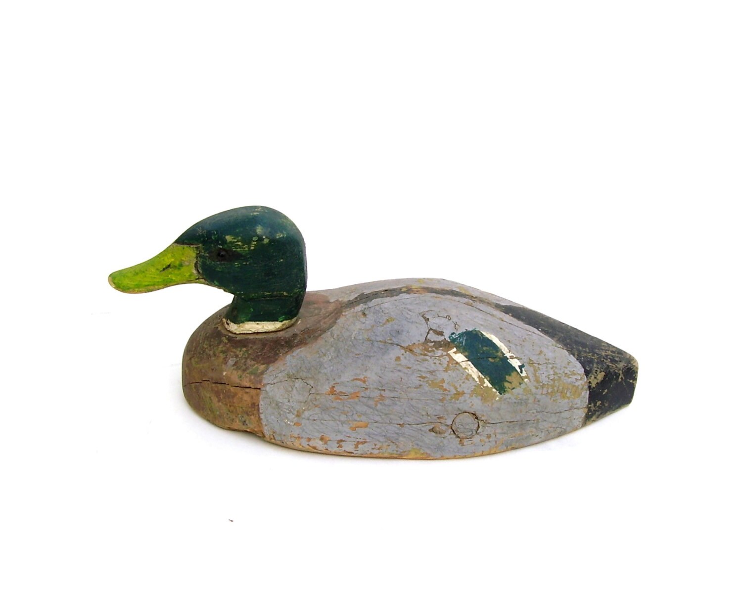 Vintage Duck Decoy Carver Ackerman Wood Drake by OceansideCastle