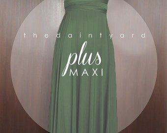 MAXI Plus  Size  Grape Bridesmaid  Dress  Convertible Dress 