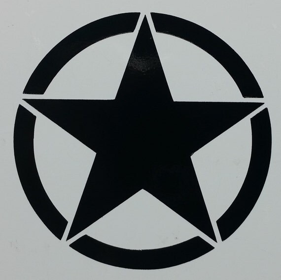 Military Star symbol decal sticker several sizes and colors