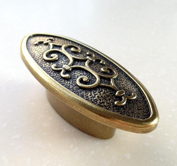 Bronze Knob French Country Kitchen Handle Pull Antique