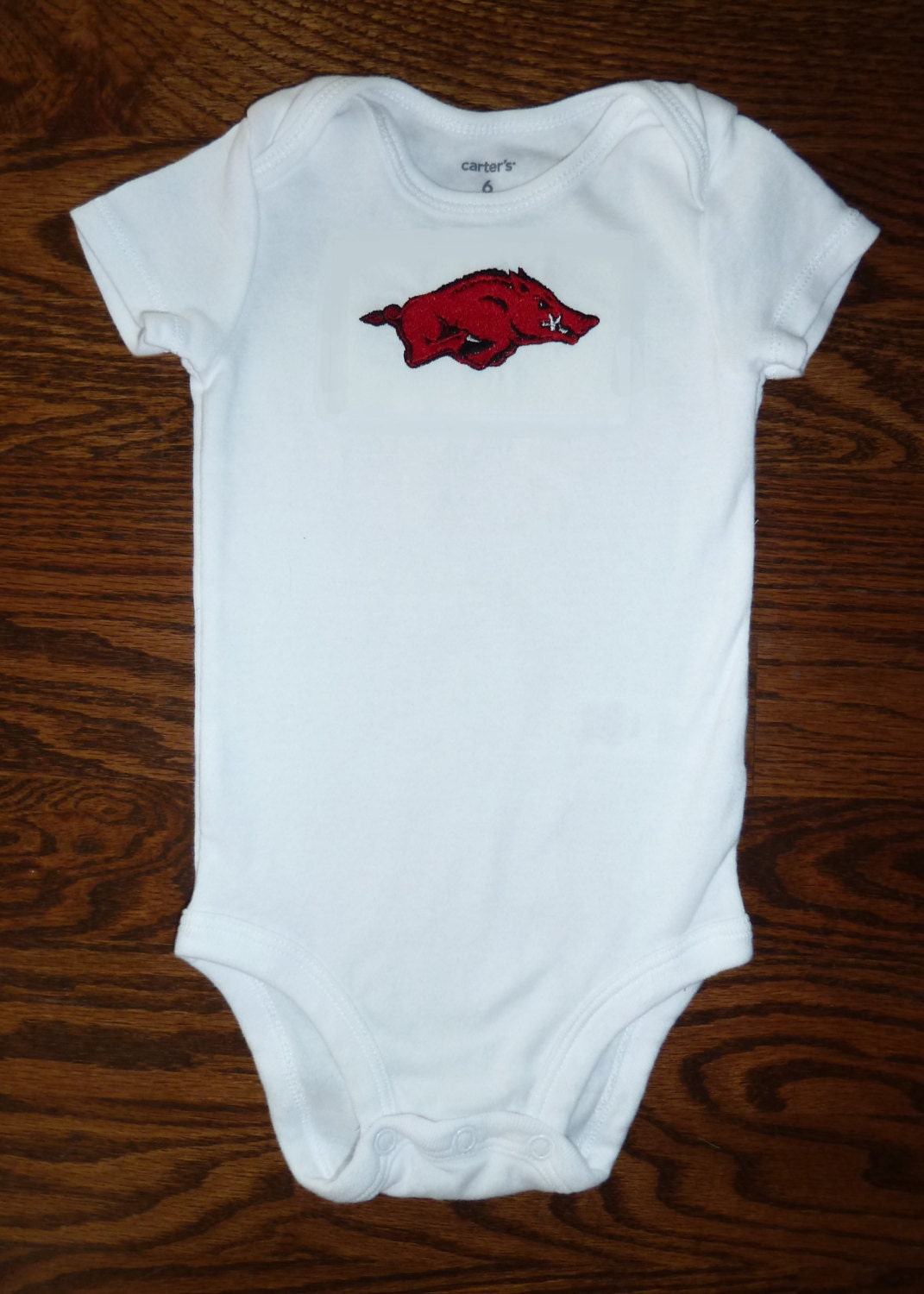 Embroidered Baby Onesie University of Arkansas by LuluPopRox