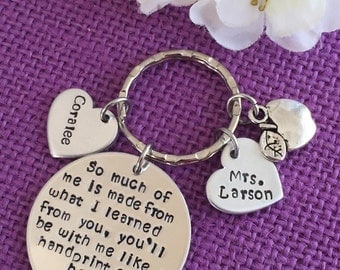 Teacher Keychain - Teacher Gift - Teacher Appreciation - Graduation Gift - End of year - Personalized Keychain Teacher - Gift for teacher