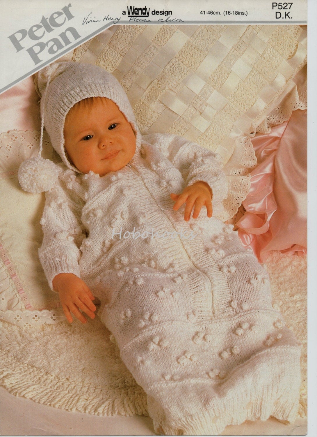 Baby Knitting Pattern Baby Sleeping Bag with Hood Baby Growbag