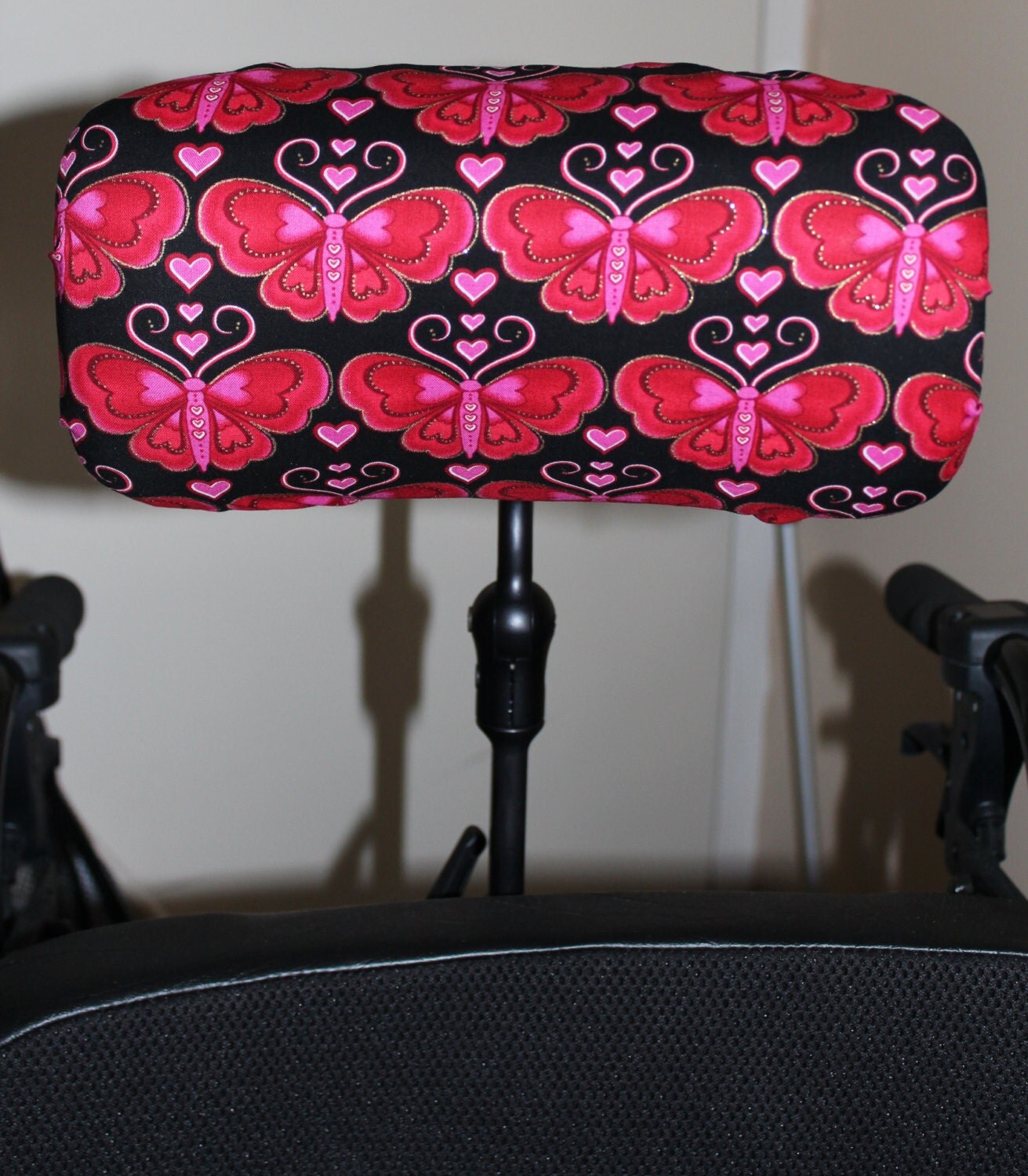 Butterfly Hearts Wheelchair Headrest Cover by myXpression on Etsy