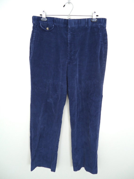 Lands' End Corduroy Trousers / vintage blue pants