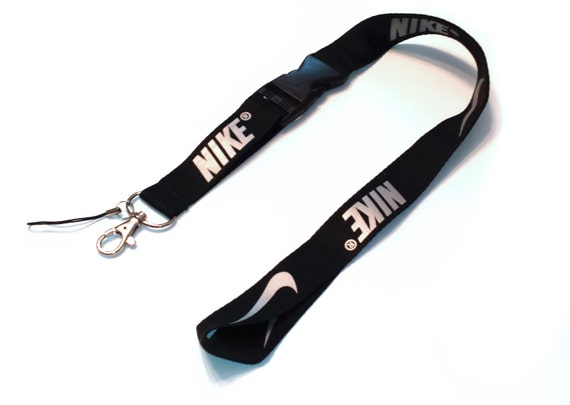 Nike Black Lanyard with Silver Print New by WestCoastSportAuto