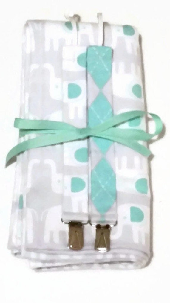 Free ShippingElephantArgyle Baby Bundlebaby blanketburp
