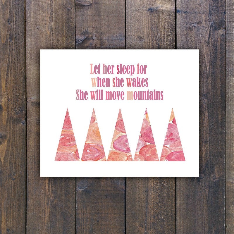Let her sleep for when she wakes Printable wall by RtDesignHouse