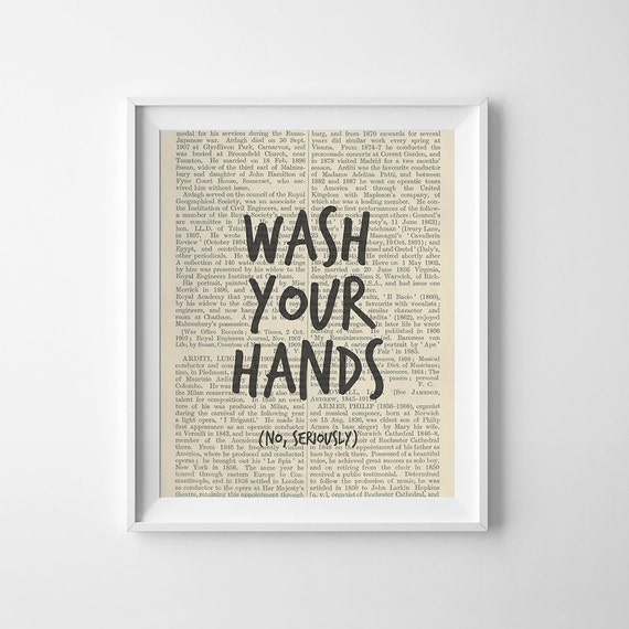 Amusing Rest room Artwork Print, Clean Your Arms, No Severely image about Printable Bathroom Art named Amusing Rest room Artwork Print, Clean Your Fingers, No Significantly