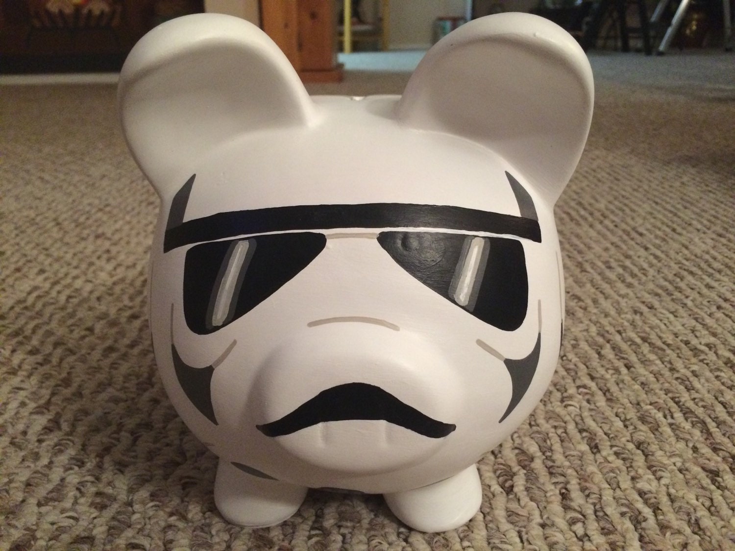 Stormtrooper Star Wars Hand Painted Ceramic Piggy Bank Large