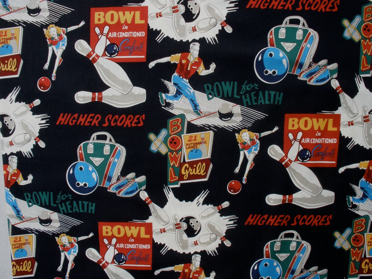 Bowling Quilting Fabric