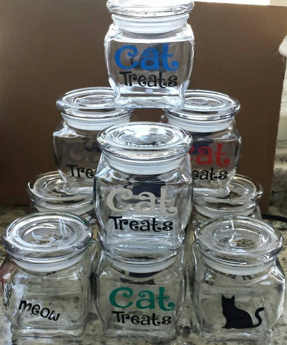 Cat Treat Jar Color Options FREE SHIPPING by TheCountryPaw