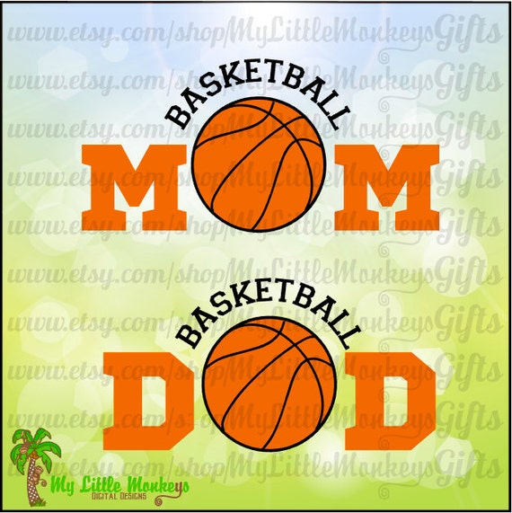 Download Basketball Arched Mom Dad Design Full Color Digital File Jpeg