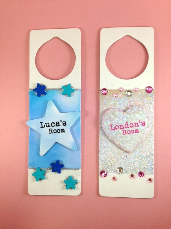 Personalized Door Hanger Room Name Tag Door by HerFaveRitThings