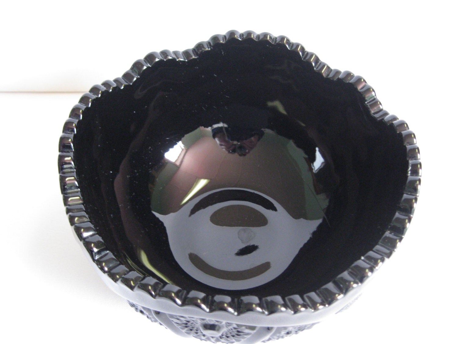 Indiana Glass Tiara Exclusives Monarch Black 8 1/4 Serving