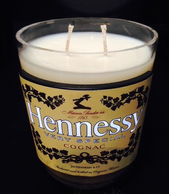 Hennessy luminous candle 20z by RobbynAlexis on Etsy