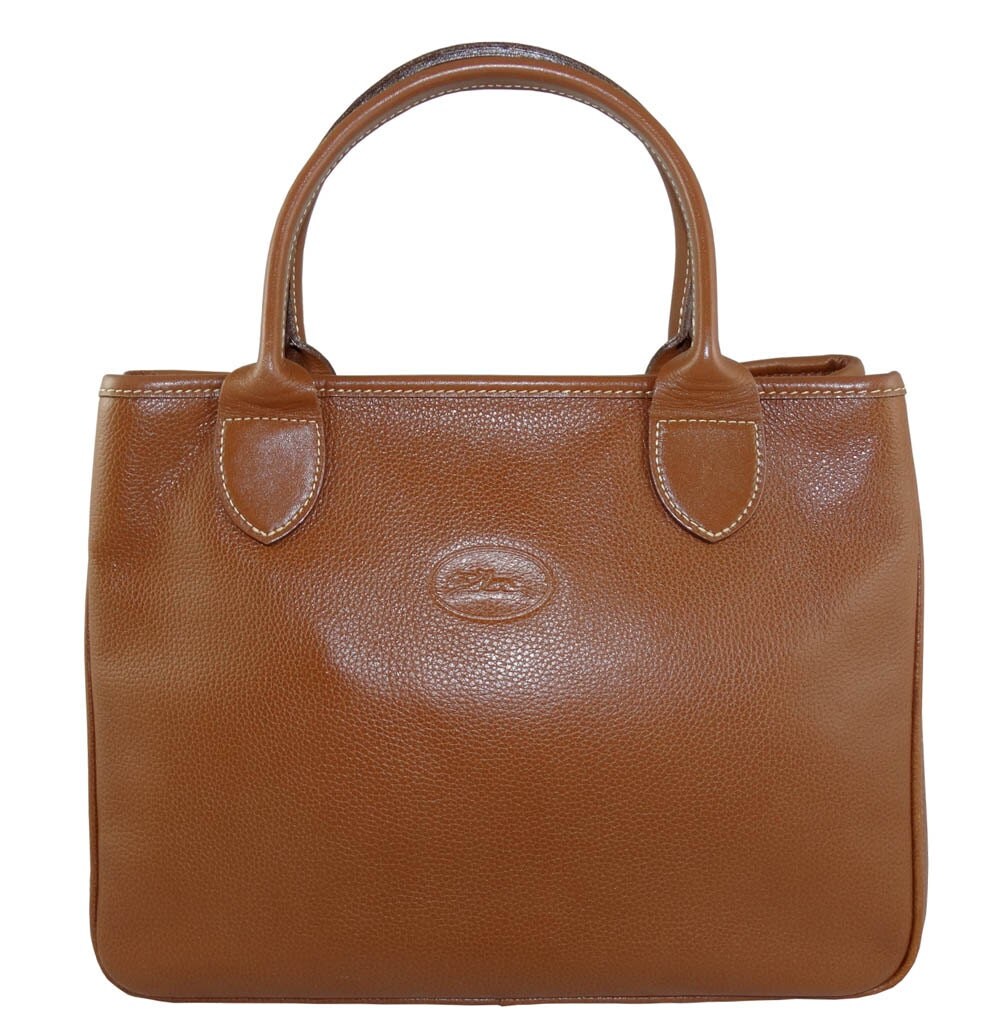 Vintage Longchamp Leather Tote Bag Luggage Tan