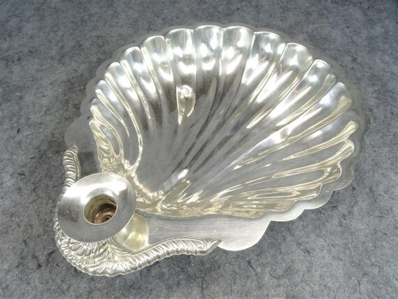 Sheridan Silver Co. Silverplate Footed Shell by DavaultEmporium