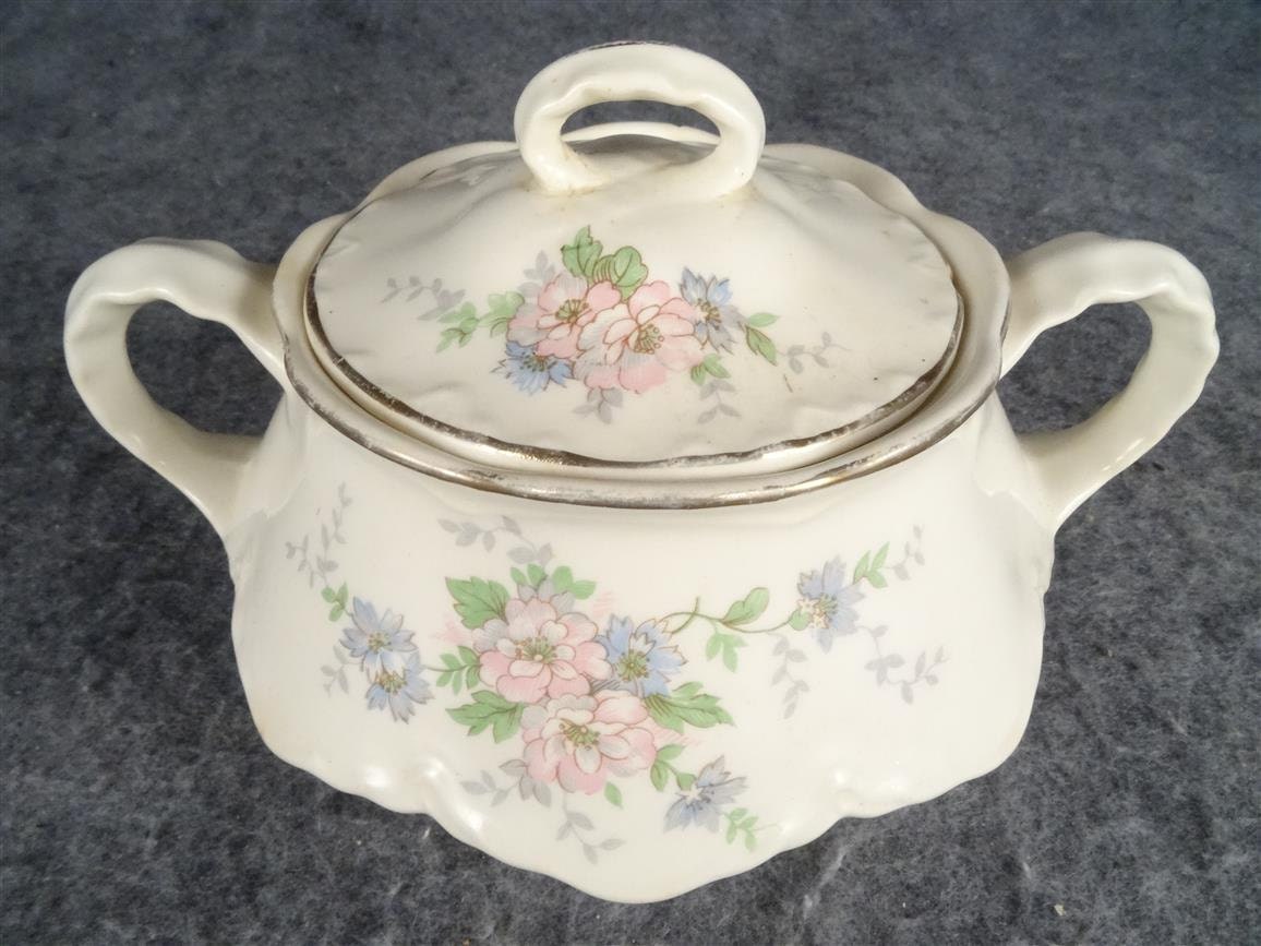 Vintage Homer Laughlin Cashmere Sugar Bowl With Lid Haute Juice