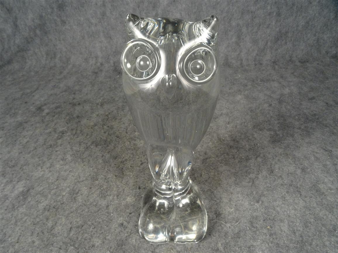 Vintage Kristaluxus Lead Crystal Owl Circa by DavaultEmporium