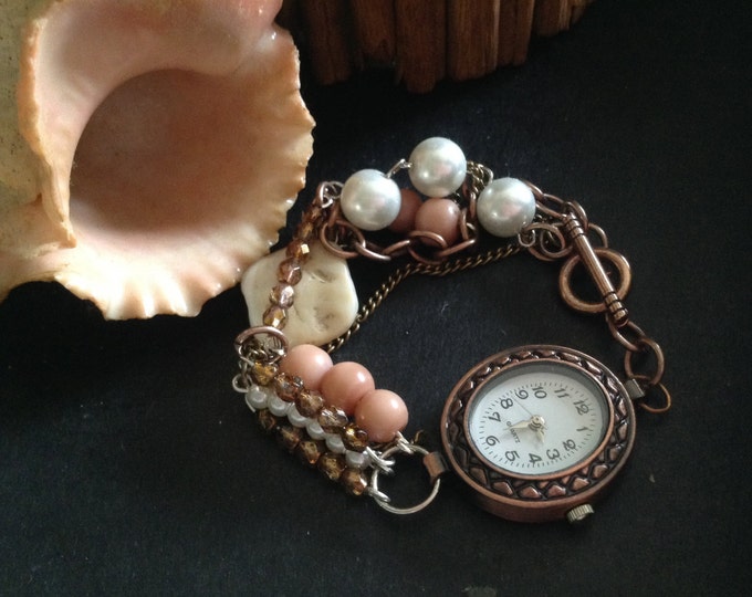 BoHo Pearly Pink Watch