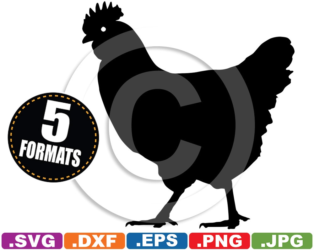 Download Chicken Silhouette Clip Art Image svg & dxf cutting files