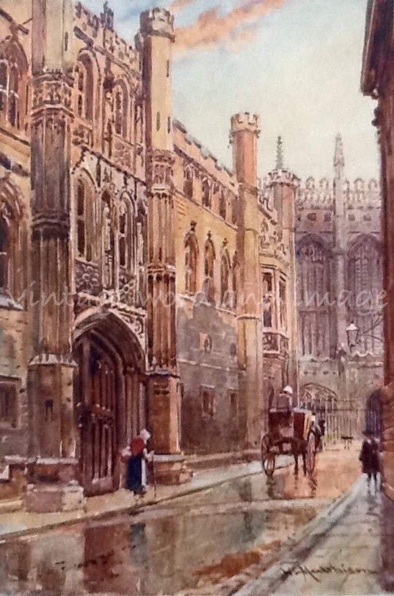 1907 King's College Cambridge University by VintageWordandImage