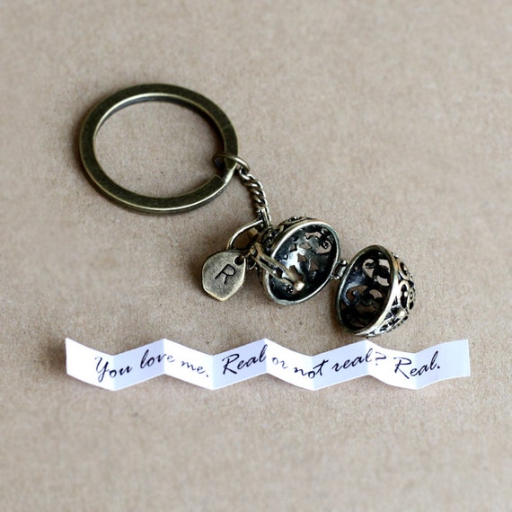 Items similar to Secret Message Keychain, boyfriends Gift, antique