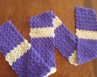 Hand Made Crochet Striped Scarf