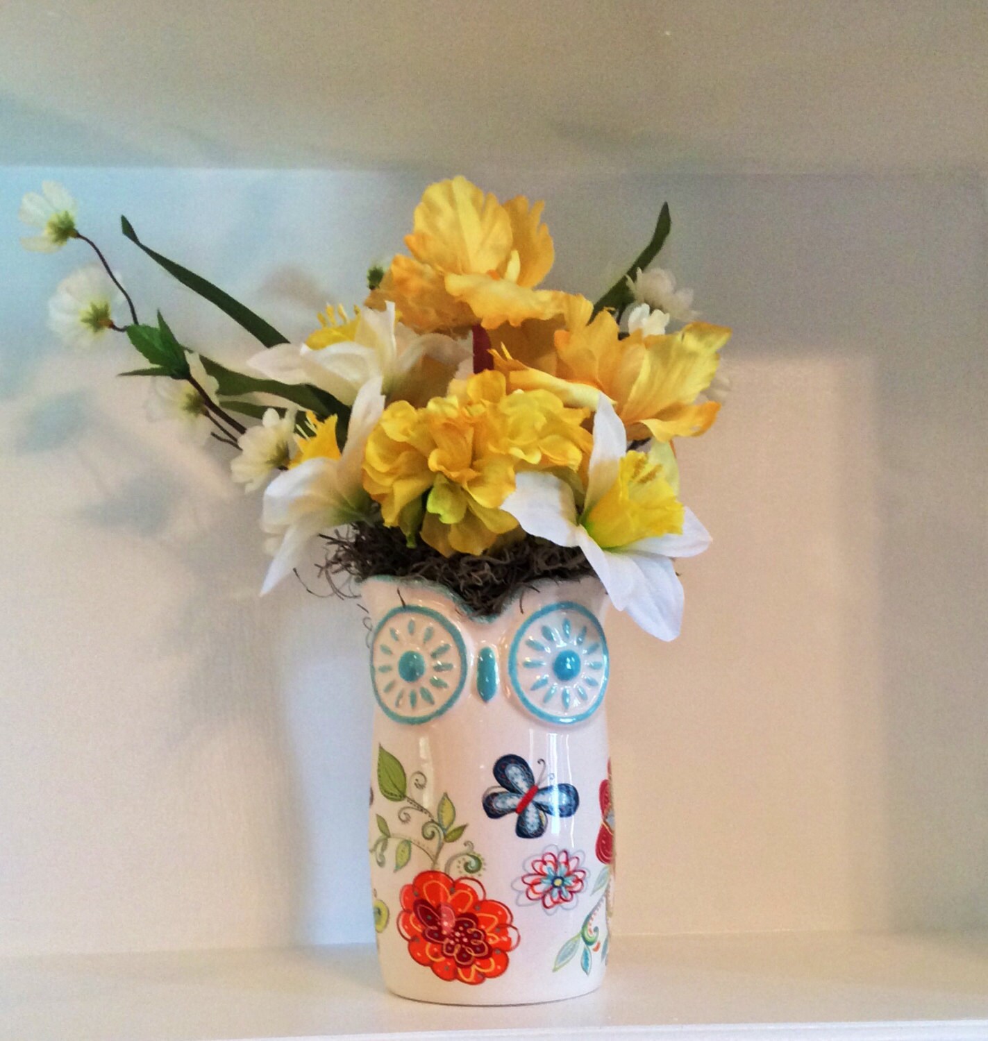 Small Owl Vase by InBloomFloral on Etsy